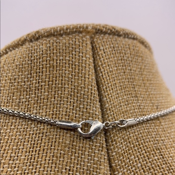 Silver Tone Ruby Red Cross Pendant Necklace - Picture 5 of 5